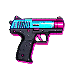 Laser Gun (Cyberpunk) - 256x256 pixel art sprite