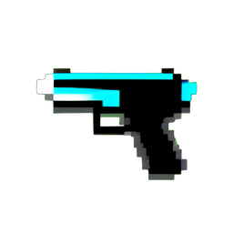 Pistolet Laser (Basse Résolution) — sprite pixel art 256×256