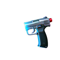 Pistolet Laser (VFX) — sprite pixel art 256×256