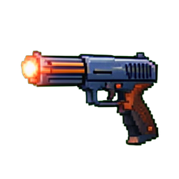 Laserpistole — 256×256 Pixel-Art-Sprite