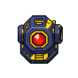 Laser Turret (16-Bit) - 256x256 pixel art sprite