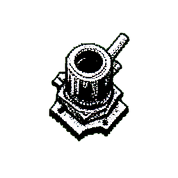 Laser Turret (1-Bit) — 256×256 pixel art sprite