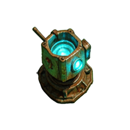 Laser Turret (Atmospheric) - 256x256 pixel art sprite