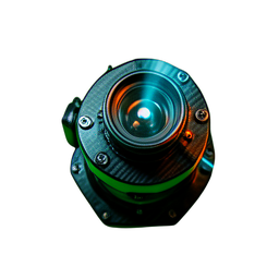 Laser Turret (Cinematic) — 256×256 pixel art sprite