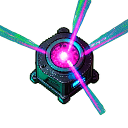 Laser Turret (Cyberpunk) - 256x256 pixel art sprite