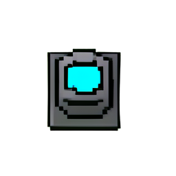 Torre láser (Baja resolución) — sprite pixel art 256×256