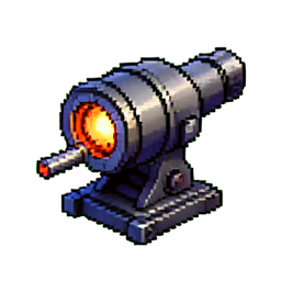 Laser Turret - 256x256 pixel art sprite