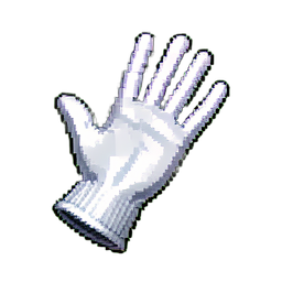 Gants d'examen en latex — sprite pixel art 256×256