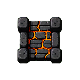 Lava Bridge (16-Bit) - 256x256 pixel art sprite
