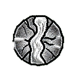 Lava Bridge (1-Bit) - 256x256 pixel art sprite