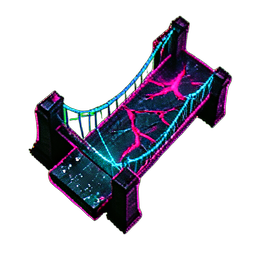 Lava Bridge (Cyberpunk) - 256x256 pixel art sprite