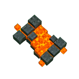 Lava Bridge (Voxel) - 256x256 pixel art sprite