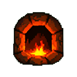 Câmara de Lava — sprite pixel art 256×256