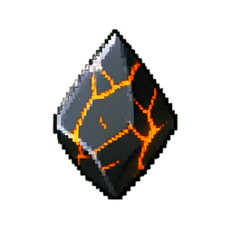 Lava Cooled (16-Bit) - 256x256 pixel art sprite