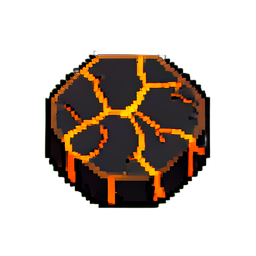 Lava Cracked (16-Bit) - 256x256 pixel art sprite