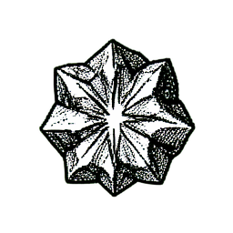 용암 균열 (1비트) — 256×256 픽셀 아트 스프라이트