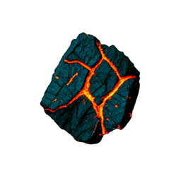 Lava Cracked (Cinematic) - 256x256 pixel art sprite