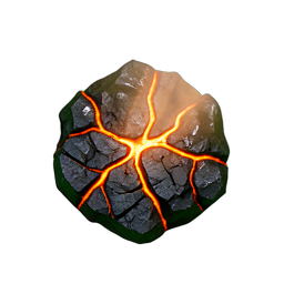 Lava Cracked (HD-2D) - 256x256 pixel art sprite