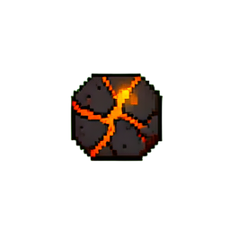 Lava Cracked (Low-Res) - 256x256 pixel art sprite