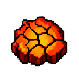 Lava Cracked - 256x256 pixel art sprite