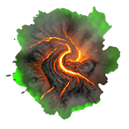 Lava Flow (Atmospheric) - 256x256 pixel art sprite