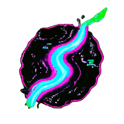 Lavafluss (Cyberpunk) — 256×256 Pixel-Art-Sprite