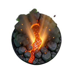 Lava Flow (HD-2D) - 256x256 pixel art sprite