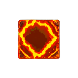 Ladrilho de Fluxo de Lava — sprite pixel art 256×256