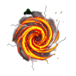 Flux de Lava (VFX) — sprite pixel art 256×256