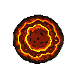 Lava Pool (16-Bit) - 256x256 pixel art sprite