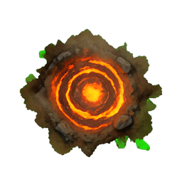 Lava Pool (Atmospheric) - 256x256 pixel art sprite