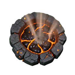 Lava Pool (HD-2D) - 256x256 pixel art sprite