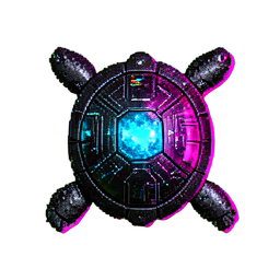 Lava Turtle (Cyberpunk) - 256x256 pixel art sprite