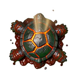 Lava Turtle (HD-2D) - 256x256 pixel art sprite