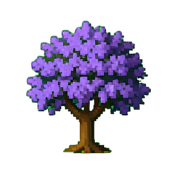 Buisson de lavande — sprite pixel art 256×256