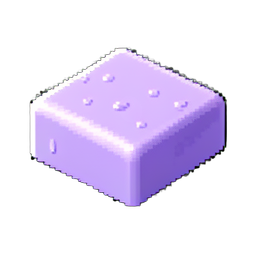 Barra de sabão de lavanda — sprite pixel art 256×256