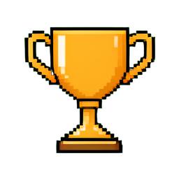 Leaderboard Trophy Icon — 256×256 pixel art sprite
