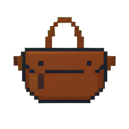 Fanny pack de cuero — sprite pixel art 256×256