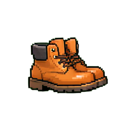 Botas de cuero altas — sprite pixel art 256×256