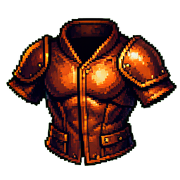 Leather Jerkin — 256×256 pixel art sprite