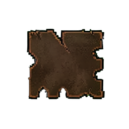 革の切れ端 (16Bit) — 256×256 ピクセルアートスプライト