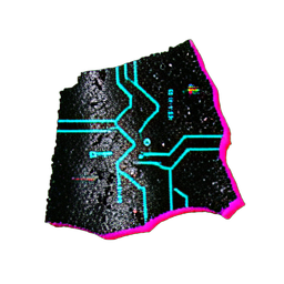 Lederstück (Cyberpunk) — 256×256 Pixel-Art-Sprite