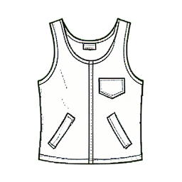Leder-Tanktop — 256×256 Pixel-Art-Sprite