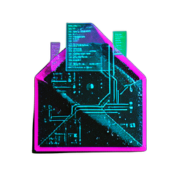 Enveloppe de lettre (Cyberpunk) — sprite pixel art 256×256