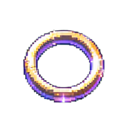 レベルアップ光輪 — 256×256 ピクセルアートスプライト