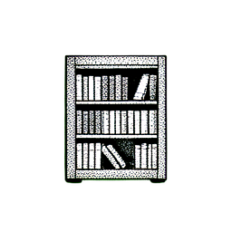 Bibliotecario (1-bit) — sprite pixel art 256×256