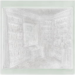 Sala de lectura de la biblioteca — sprite pixel art 256×256