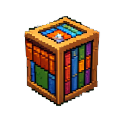 Bibliothek — 256×256 Pixel-Art-Sprite
