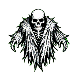 Lich (1-Bit) — 256×256 Pixel-Art-Sprite