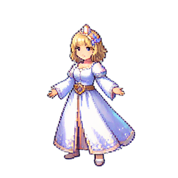 Sacerdotisa de la luz — sprite pixel art 256×256